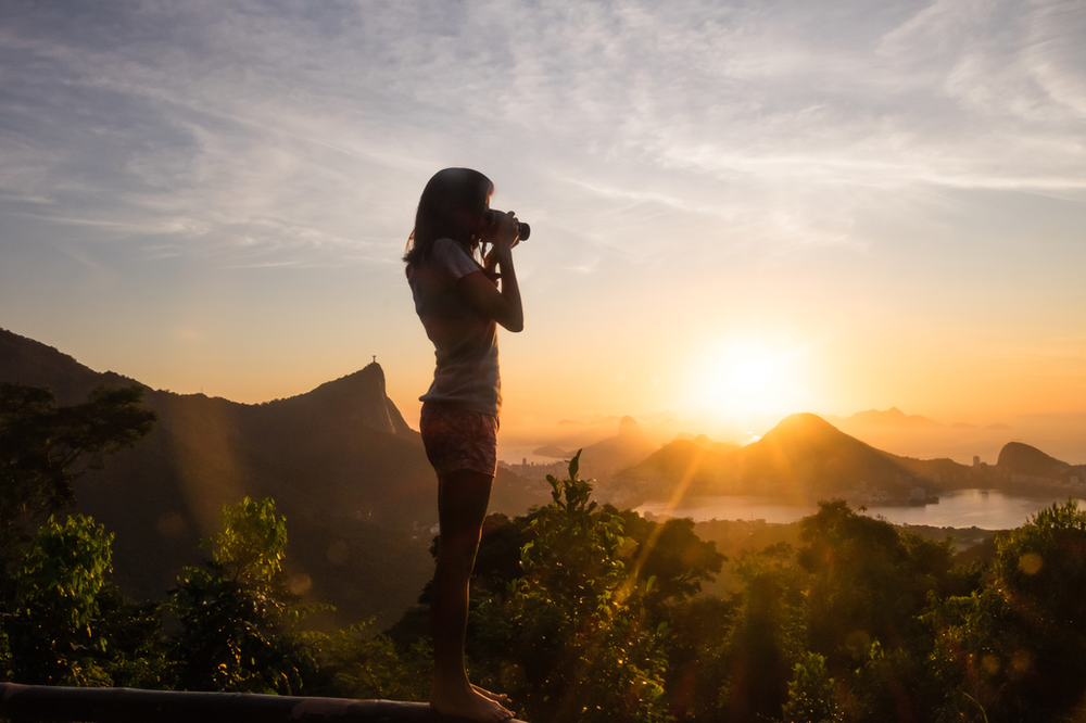 Girl taking a photo