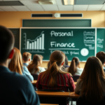 A classroom of teenagers learning about personal finance